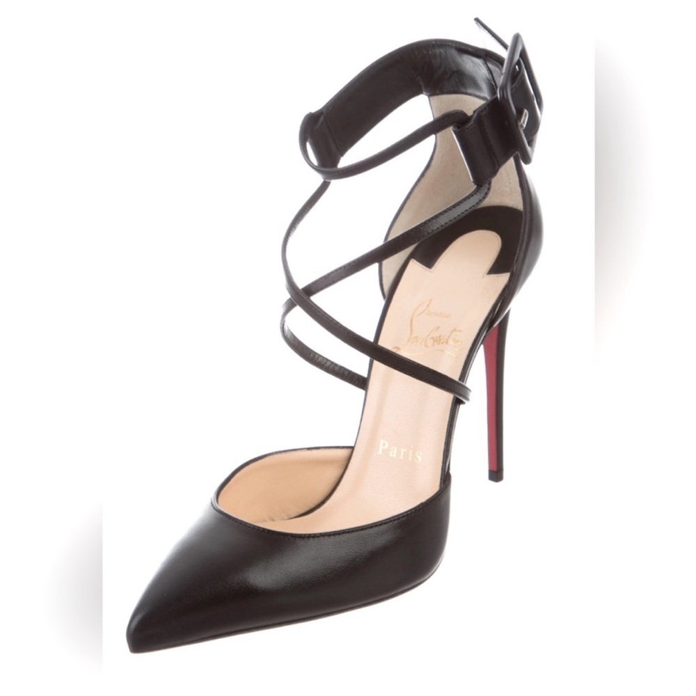 Christian Louboutin Black Strappy Heels